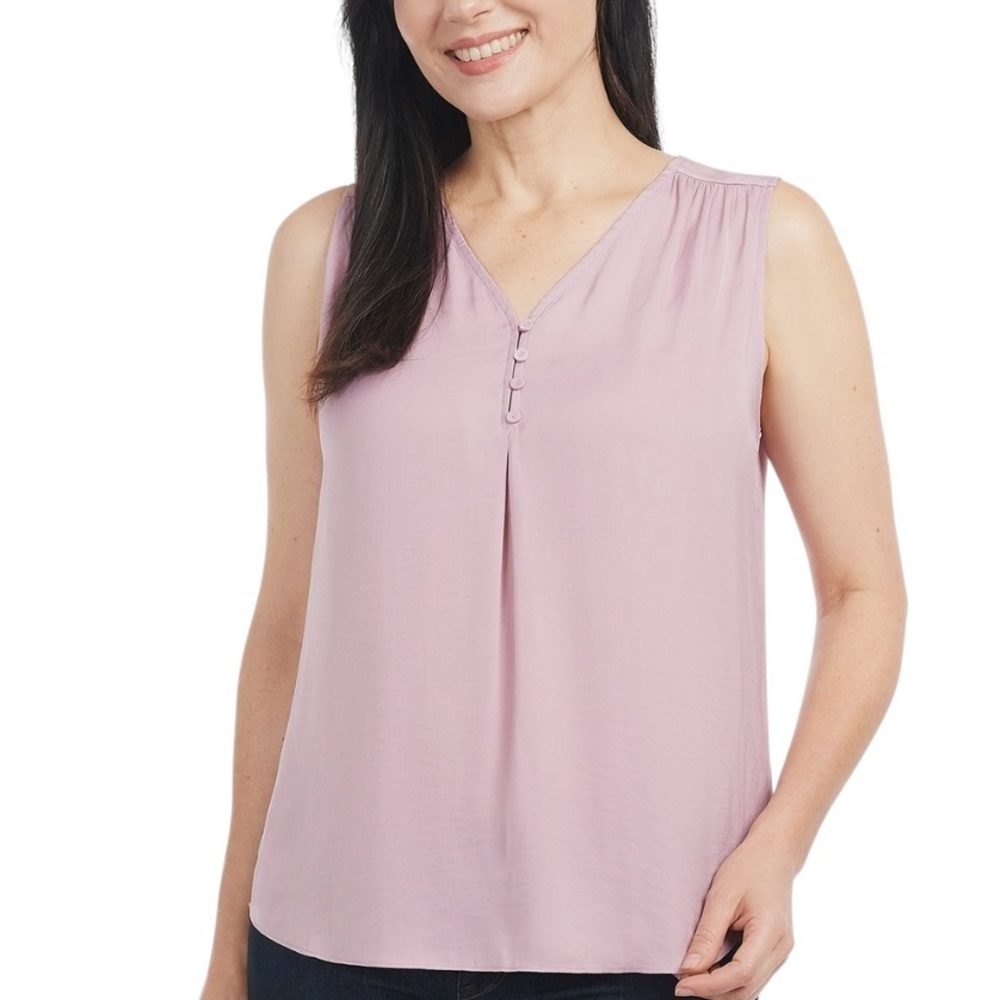 Hilary Radley Ladies' Sleeveless Blouse, Soft Plum
